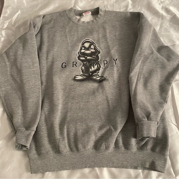 Disney Gray Grumpy Sweatshirt - Picture 1 of 5